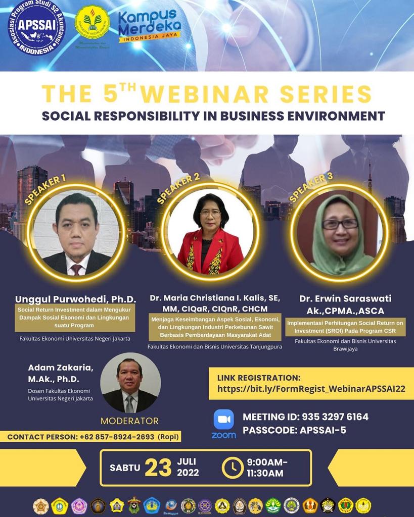 The 5th Webinar Series "Social Responsibility in Bussiness Environment"
